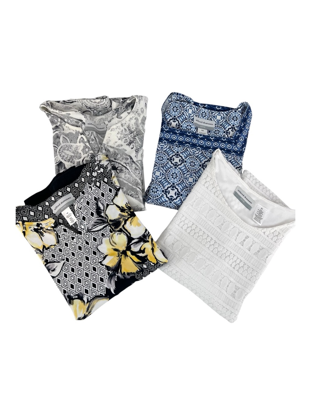 Alfred Dunner Tee Top Sz PM Medium Petite Lot of 4 Casual Floral Colorful